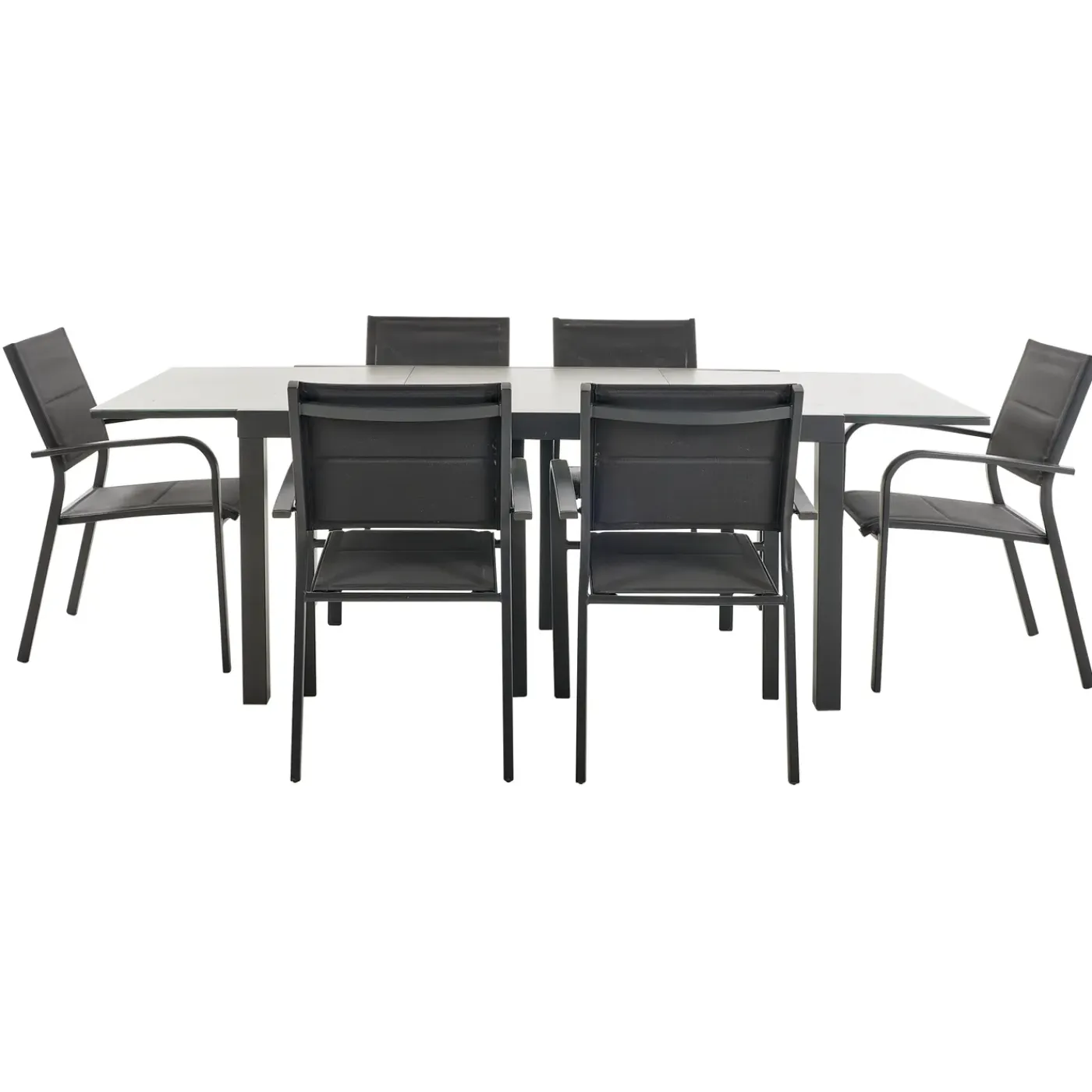 Central Park - Tuintafel - Andros - Aluminium/Glas 146x94x75cm - Uitschuifbaar (tot 219cm)