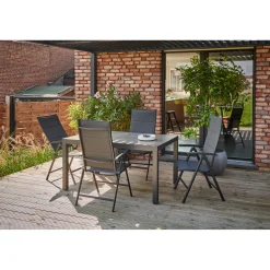 Central Park - Tuintafel - Andros - Aluminium/Glas 146x94x75cm - Uitschuifbaar (tot 219cm)