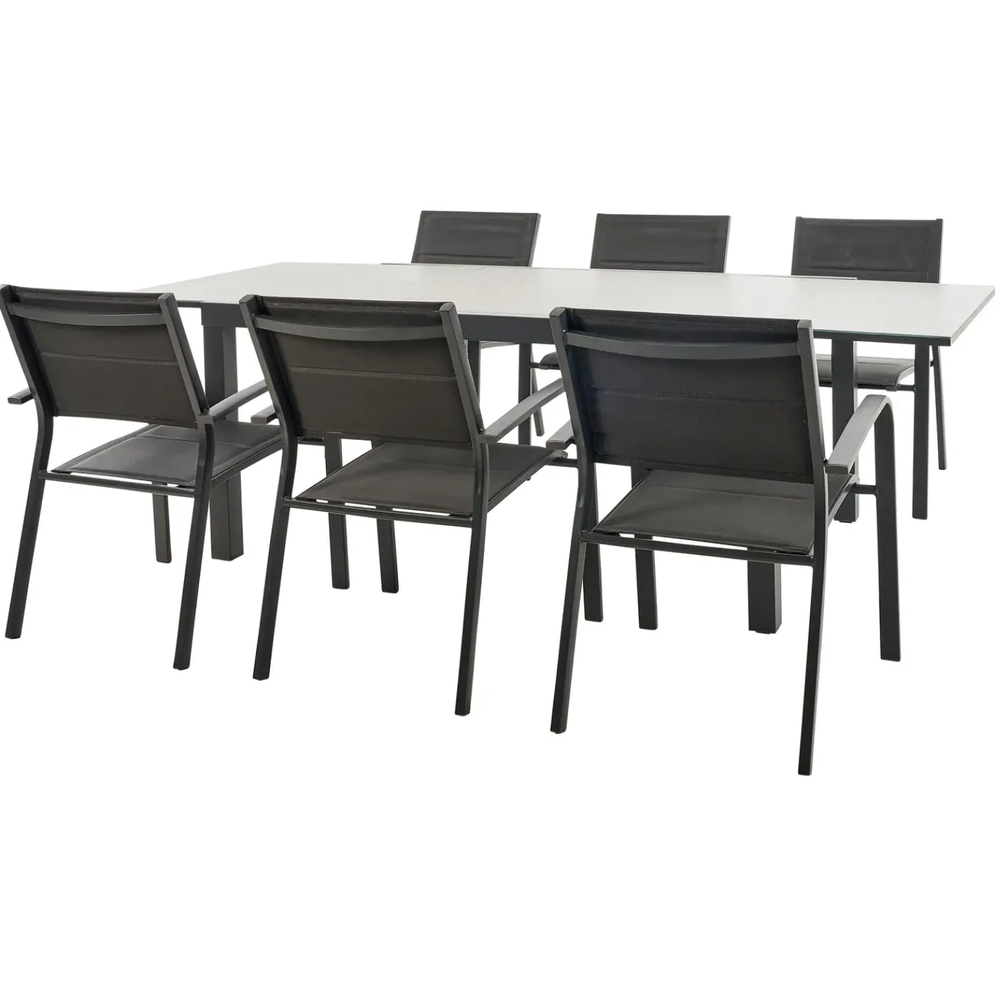 Central Park - Tuintafel - Andros - Aluminium/Glas 146x94x75cm - Uitschuifbaar (tot 219cm)