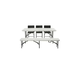 Central Park tuintafel Party inklapbaar 6 personen wit 180x75cm