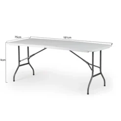 Central Park tuintafel Party inklapbaar 6 personen wit 180x75cm