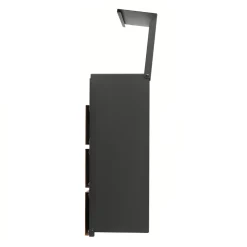 Central Park Wandbrievenbus Mailpal 900WD - Staal - Zwart-Bruin - 36,5x41x16,5cm