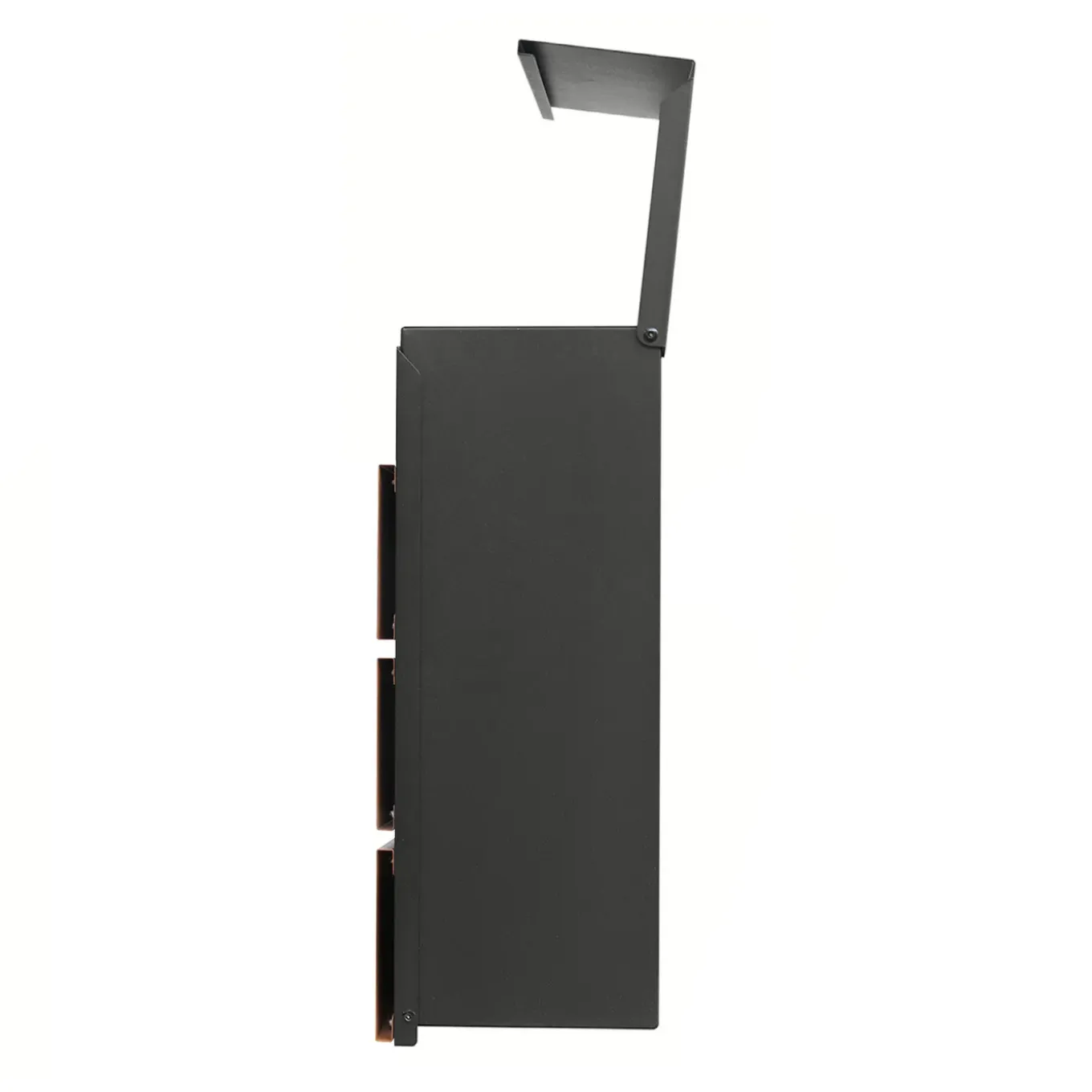 Central Park Wandbrievenbus Mailpal 900WD - Staal - Zwart-Bruin - 36,5x41x16,5cm