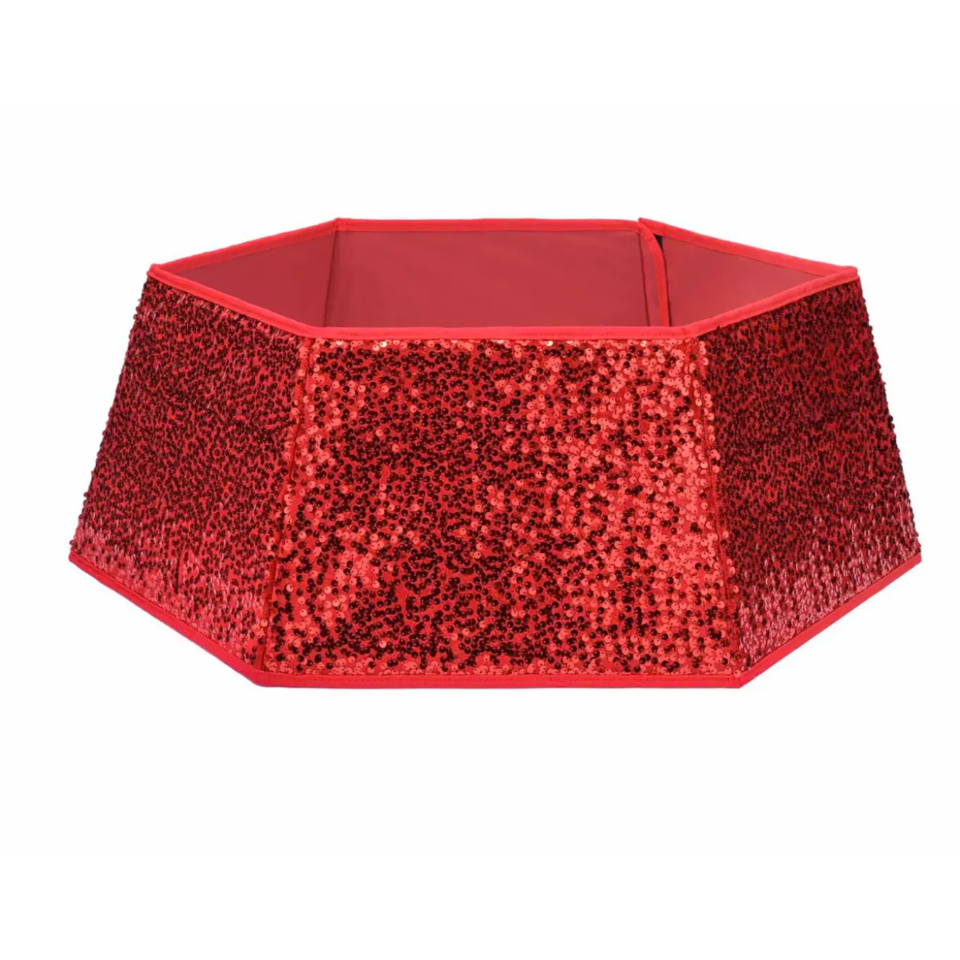 Central Park Zeshoekige Kerstboomrok - Rood - 70cm