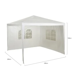 Central Park zijwand partytent Basic wit