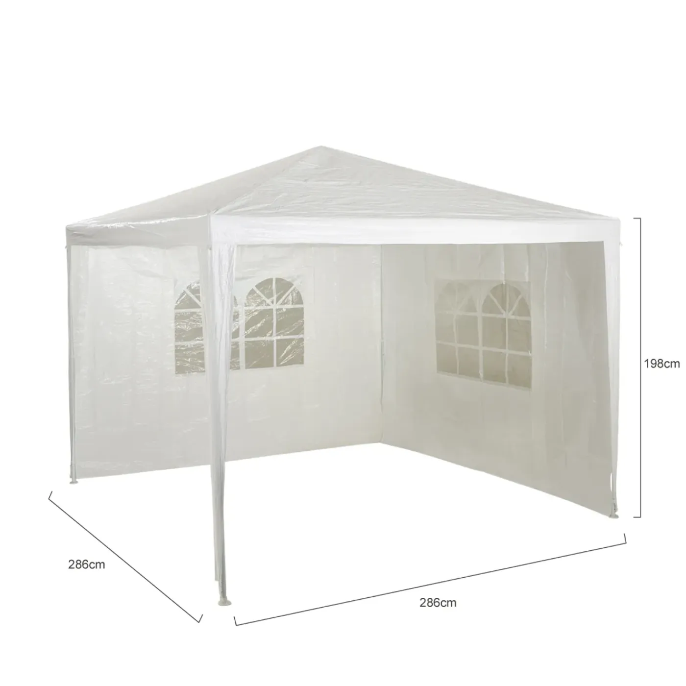 Central Park zijwand partytent Basic wit