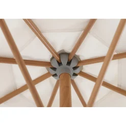 Central Park Zweefparasol Daze - D 300cm - Ecru - Met Opwindmechanisme 180g/m² - Stalen Mast