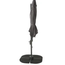 Central Park Zweefparasol Vive - D 290cm - Antraciet - 360° Draaibaar 180g/m² Aluminium Mast