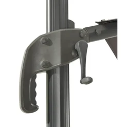 Central Park Zweefparasol Vive - D 290cm - Antraciet - 360° Draaibaar 180g/m² Aluminium Mast