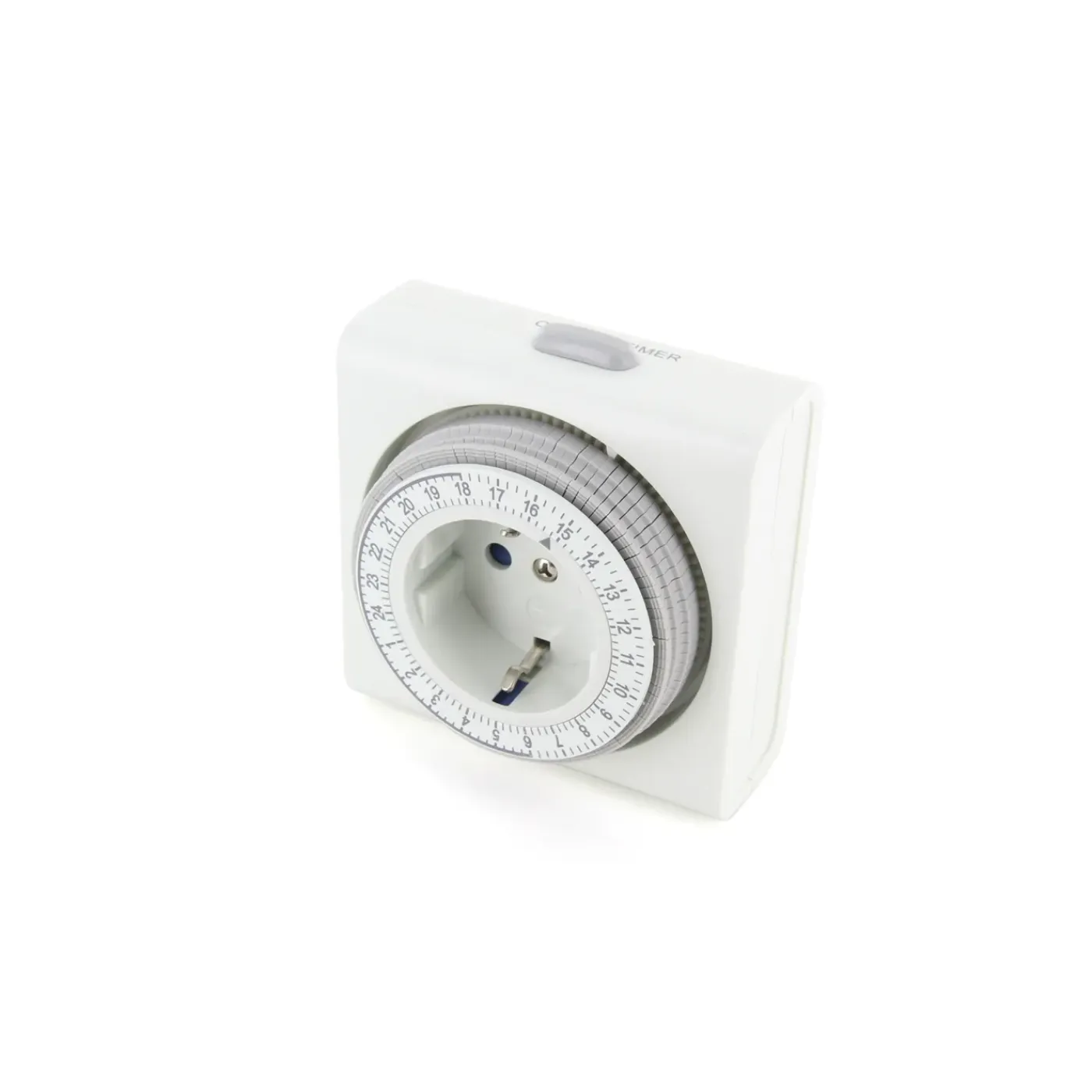 Chacon mechanische timer vierkant wit