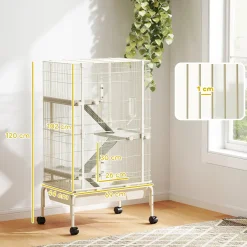 4Goodz Chinchilla En Hamsterkooi Met 4 Verdiepingen - 48x88x150 Cm