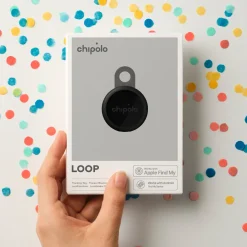 Chipolo - Bluetooth Tracker - Loop - Charcoal - 1-pack - Apple Find My & Google Find Hub - 125 Db