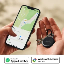Chipolo - Bluetooth Tracker - Loop - Charcoal - 1-pack - Apple Find My & Google Find Hub - 125 Db