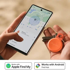 Chipolo - Bluetooth Tracker - Loop - Coral - 1-pack - Apple Find My & Google Find Hub - 125 Db