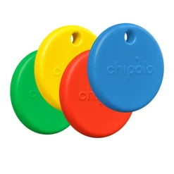 Chipolo - Bluetooth Tracker - Pop - Rood & Blauw & Geel & Groen - 4-pack - Apple & Google - 120 Db