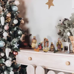Lumineo Chique Kerststal Figuren - 8 Delig - 12cm Hoog