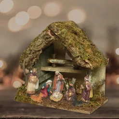 Lumineo Chique Kerststal Figuren - 8 Delig - 12cm Hoog