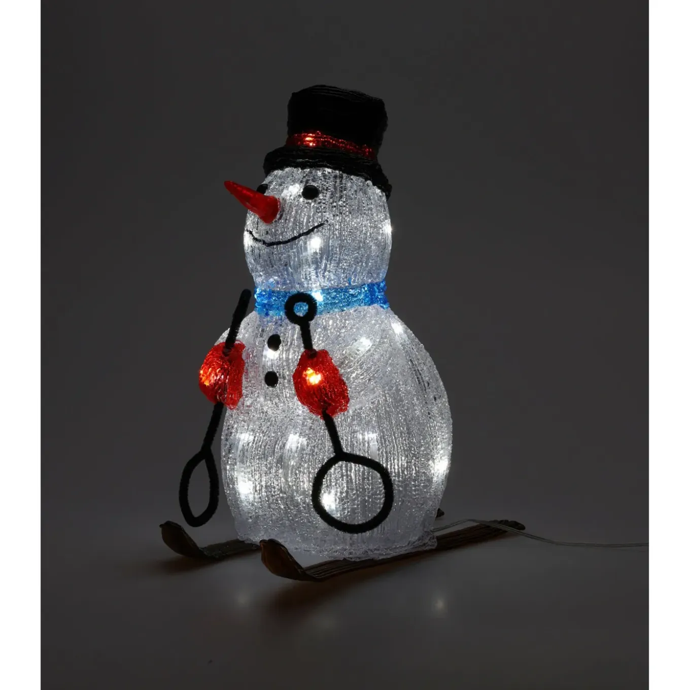 Christmas Decoration Sneeuwpop - 31 Cm - Led - Kerstverlichting
