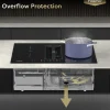 CIARRA Inbouw Inductiekookplaat met Afzuiging - 60 cm - 4 Zones met Flexzone - Boost CBBEH594BBF