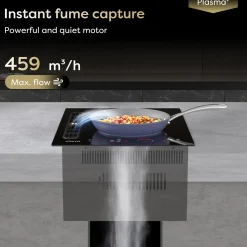 CIARRA Inductiekookplaat met Afzuiging - Plasma + Zeoliet Filtersysteem - Boost - 3365W CBBEH392B