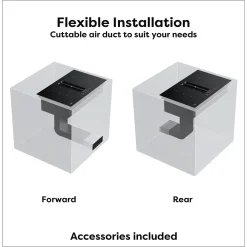 CIARRA Inductiekookplaat met Afzuigkap - 83cm 4 zones - Plasma⁺ Flex-Zone - Boost CBBEH834BBF