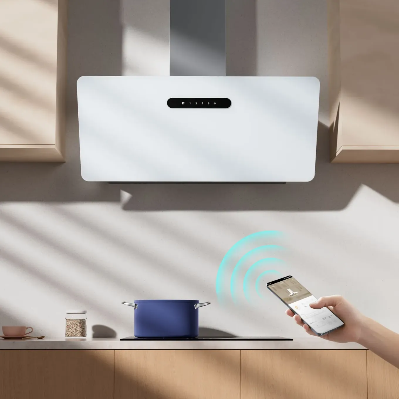 CIARRA Schuine Afzuigkap 90 cm - A+++ 650 m³/u - Wifi & Touch Control Wandkap VM9736KW