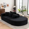 Cipacho - Modulaire Wolkensofa - Zwart - Schuim Met Hoge Dichtheid - 263x171x66 Cm