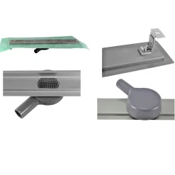 Cityline RVS Douchegoot Flex - 70 cm lengte - 360 graden draaibare uitloop - Lage inbouwdiepte