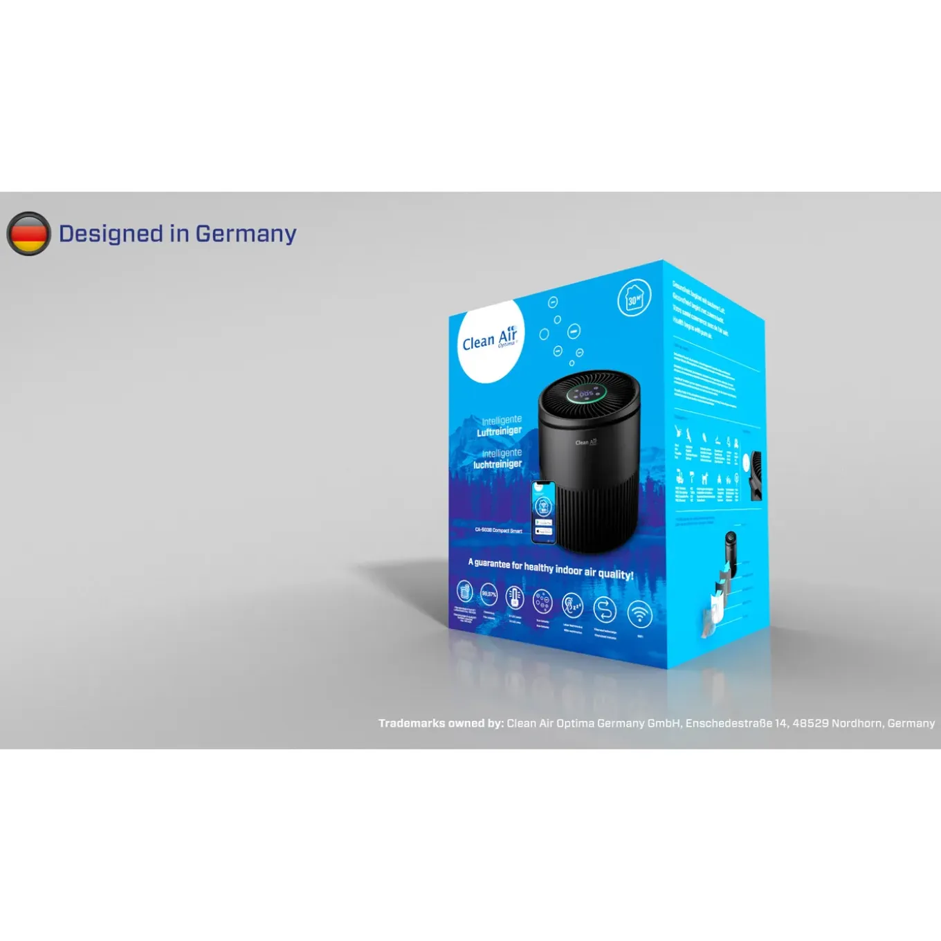 Clean Air Optima - Intelligente Luchtreiniger Ca-503b Compact Smart - Tot 30m² / 75m³