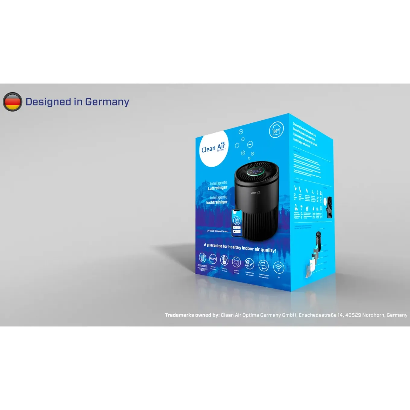 Clean Air Optima - Intelligente Luchtreiniger Ca-503b Compact Smart - Tot 30m² / 75m³