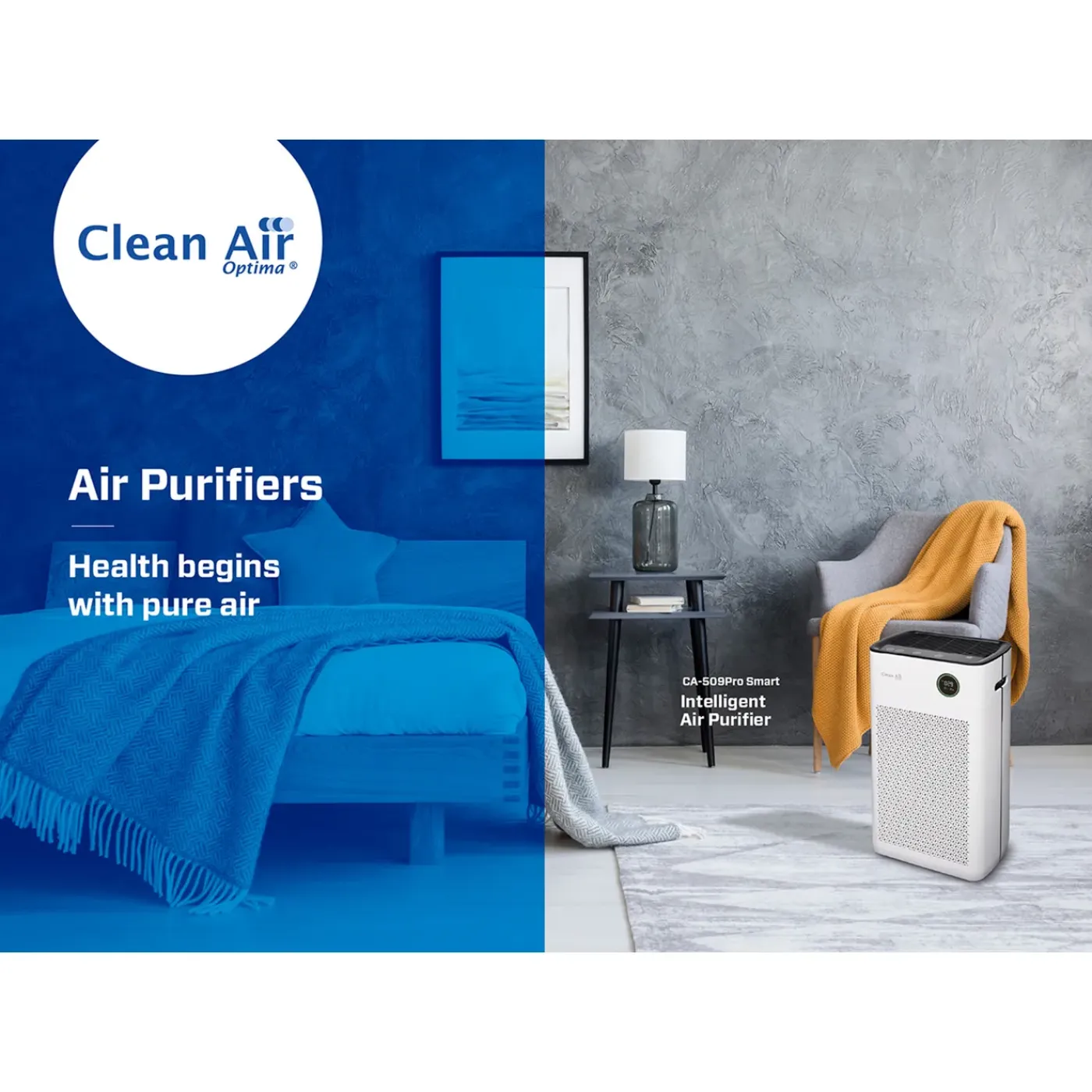 Clean Air Optima - Intelligente Hepa Uv Ionisator Luchtreiniger Ca-509pro Smart - Tot 90m² / 225m³
