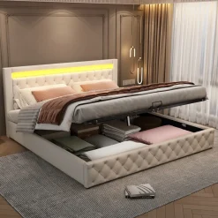 CollaHausse Collahause Gestoffeerd Bed-wit-180x200cm-lattenbodem Opbergruimte