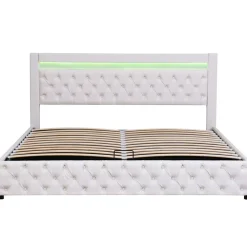 CollaHausse Collahause Gestoffeerd Bed-wit-180x200cm-lattenbodem Opbergruimte