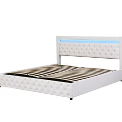 CollaHausse Collahause Gestoffeerd Bed-wit-180x200cm-lattenbodem Opbergruimte
