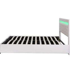 CollaHausse Collahause Gestoffeerd Bed-wit-180x200cm-lattenbodem Opbergruimte