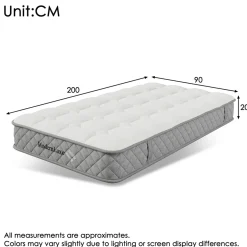 Collahausse Bed-beige-90x200 Cm-stevig Opbergruimte Met Matras