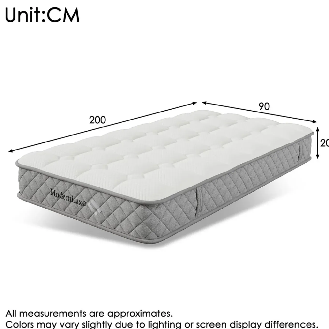 Collahausse Bed-beige-90x200 Cm-stevig Opbergruimte Met Matras