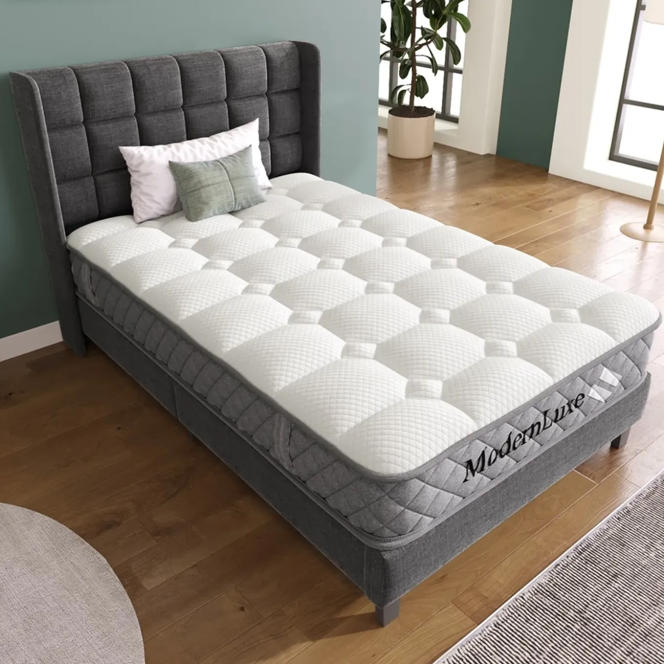 Collahausse Bed-beige-90x200 Cm-stevig Opbergruimte Met Matras