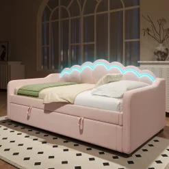 CollaHausse Bed-rosa-90x200cm-opbergruimte Stevig Design