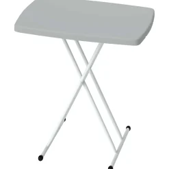 Collahausse Bijzettafel - Grijs - 76x50x74 Cm - Inklapbaar Verstelbaar Hdpe