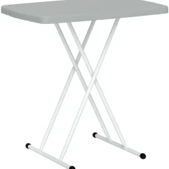 Collahausse Bijzettafel - Grijs - 76x50x74 Cm - Inklapbaar Verstelbaar Hdpe