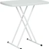 CollaHausse Bijzettafel - Wit - 76x50x74 Cm - Inklapbaar Verstelbaar Hdpe