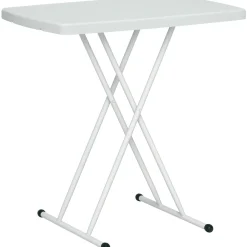 CollaHausse Bijzettafel - Wit - 76x50x74 Cm - Inklapbaar Verstelbaar Hdpe