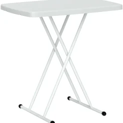 CollaHausse Bijzettafel - Wit - 76x50x74 Cm - Inklapbaar Verstelbaar Hdpe