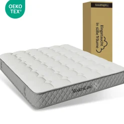Collahausse Gestoft Bed-donkergrijs-140x200cm-met Matras Lattenbodem Hoofdbord Tweepersoonsbed