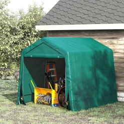 CollaHausse Motorgarage Tent - Groen - 240x200 Cm - Metaal Pe Stof Opslag Fiets Motor