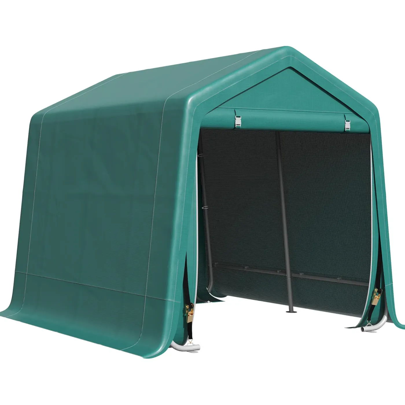 CollaHausse Motorgarage Tent - Groen - 240x200 Cm - Metaal Pe Stof Opslag Fiets Motor
