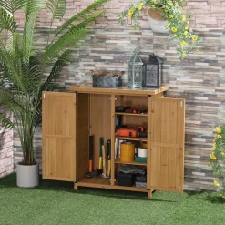 Collahausse Tuinkast - Hout - 75x40x90 Cm - 2 Deuren 4 Planken