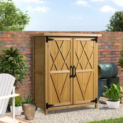 Collahausse Tuinkast - Hout - 75x40x90 Cm - 2 Deuren 4 Planken