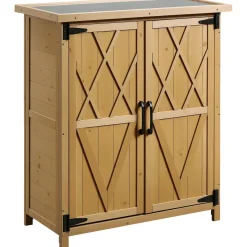 Collahausse Tuinkast - Hout - 75x40x90 Cm - 2 Deuren 4 Planken